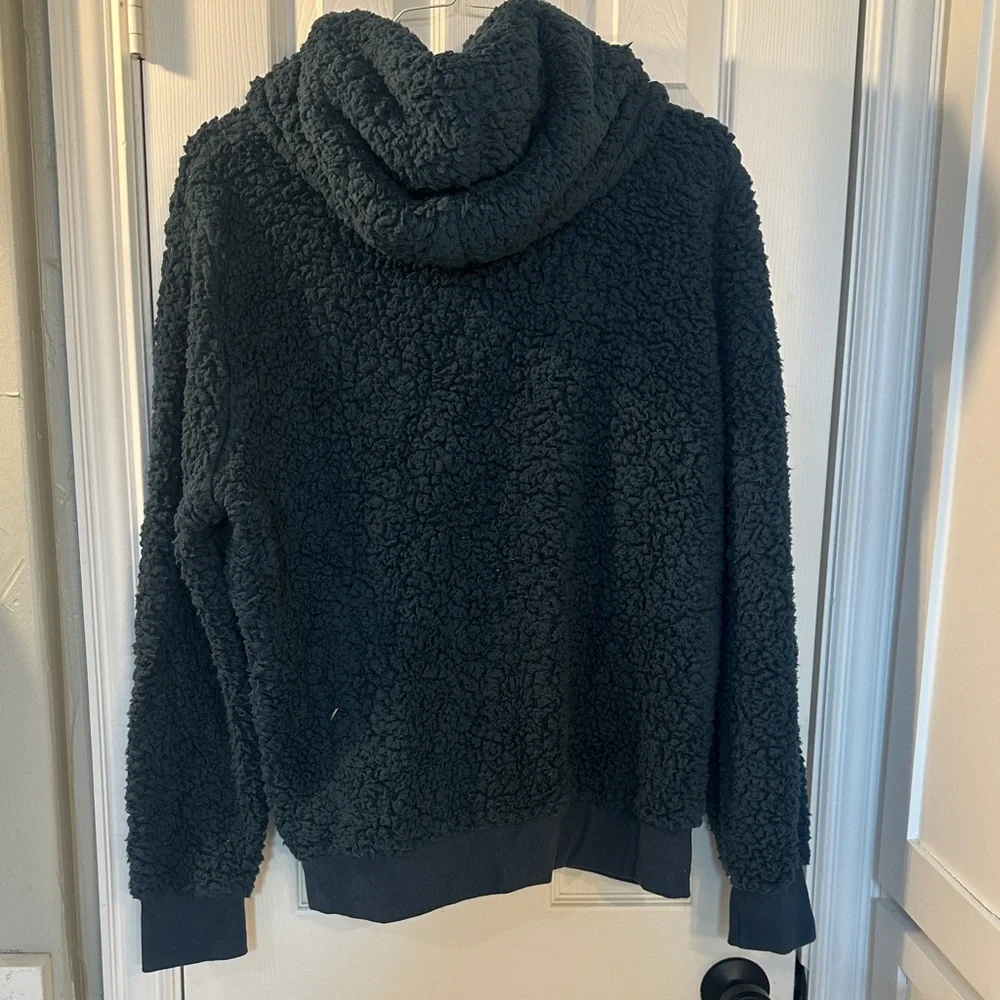 Cozy green Sherpa Jacket with hood NWT Xl - Picture 5 of 8